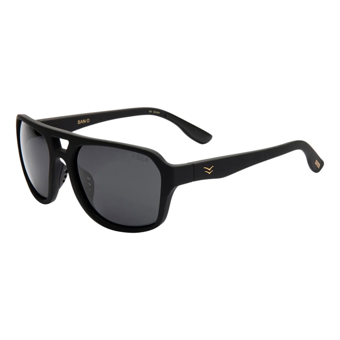 I-Sea San O Polarised Sunglasses - Ink/Smoke - Square/Rectangular Sunglasses by I-Sea