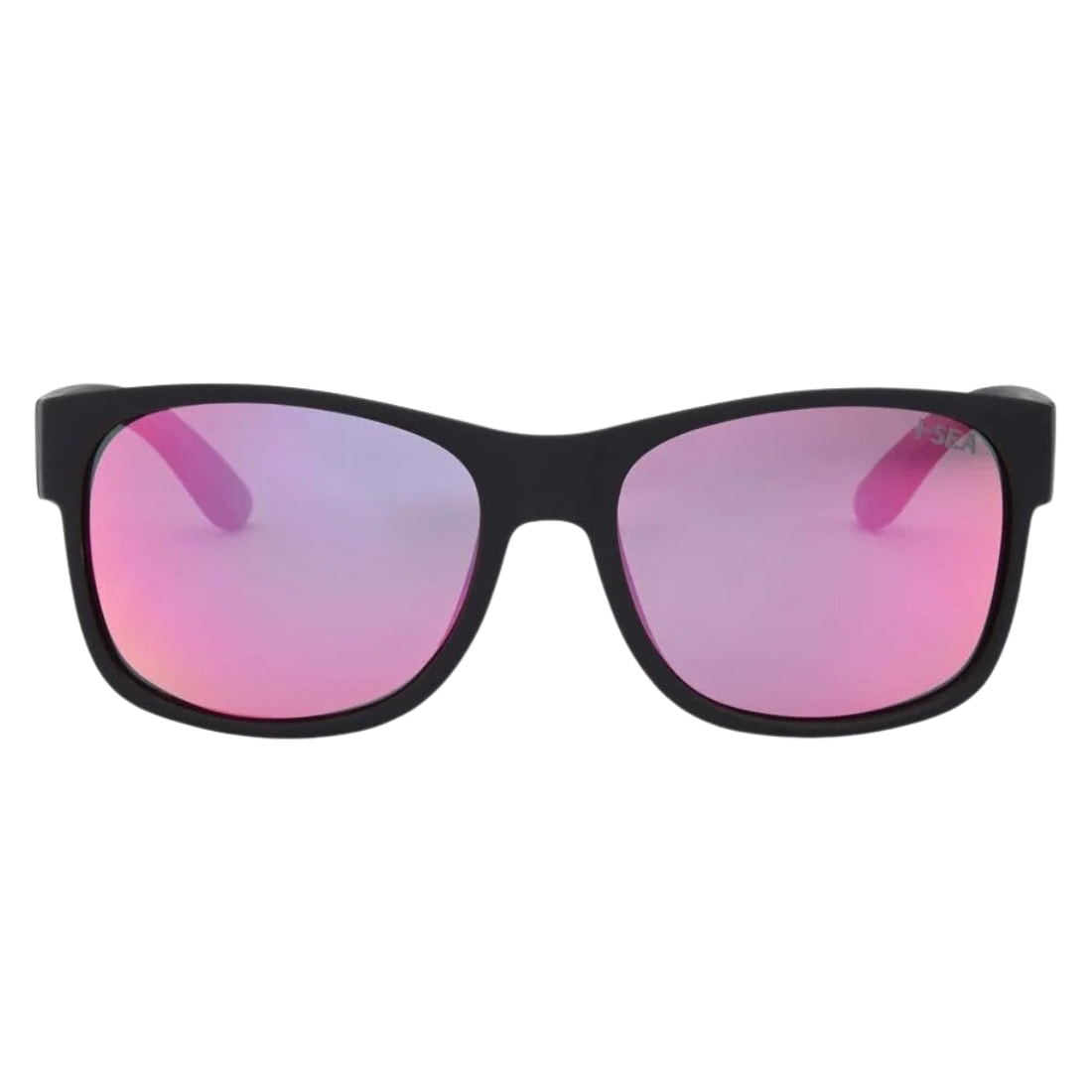 I-Sea Seven Seas Polarised Sunglasses - Black Rubber/Purple Mirror Polarized Lens - Square/Rectangular Sunglasses by I-Sea