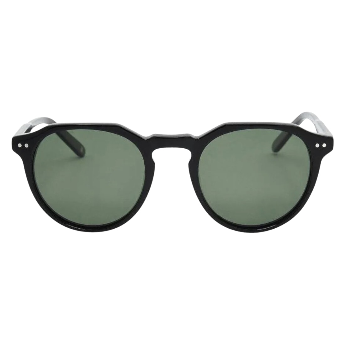 I-Sea Watty Round Polarised Sunglasses - Black Acetate/Green Polarized Lens - Round Sunglasses by I-Sea