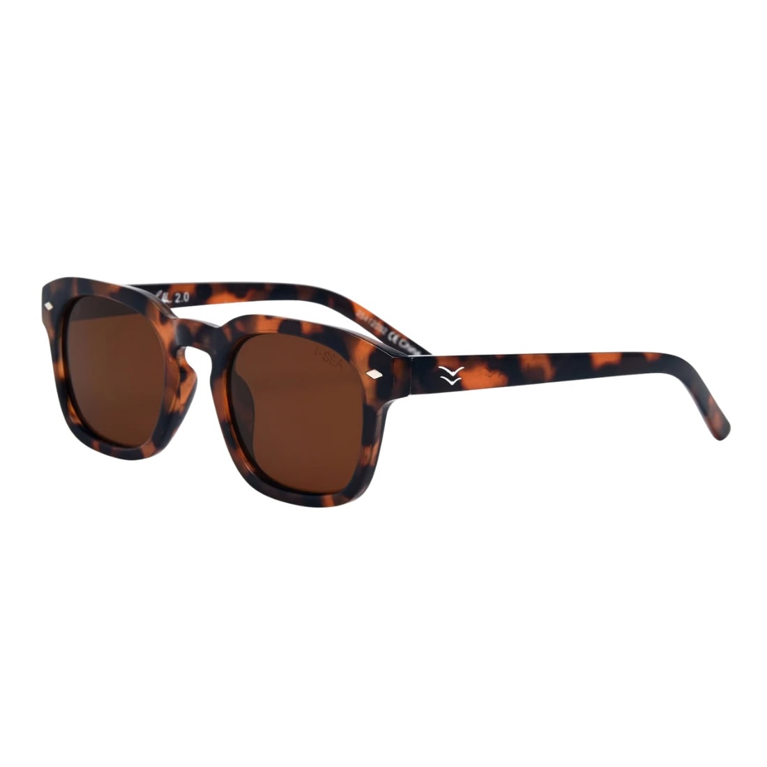 I-Sea Blair 2.0 Polarised Sunglasses - Tort/Brown - Square/Rectangular Sunglasses by I-Sea