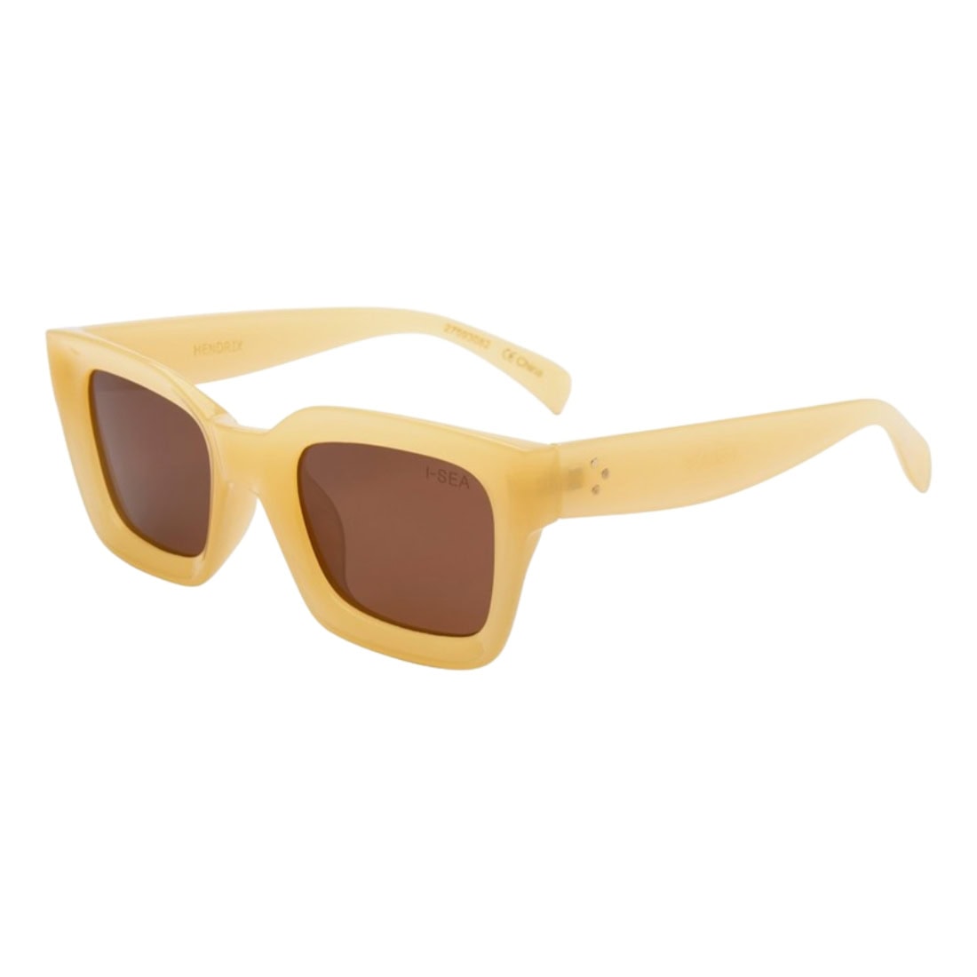 I-Sea Hendrix Polarised Sunglasses - Pineapple/Brown - Square/Rectangular Sunglasses by I-Sea