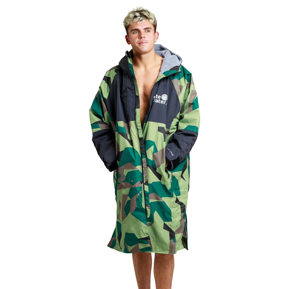 White Water Hard Shell Drying Changing Robe Camo/Black/Grey
