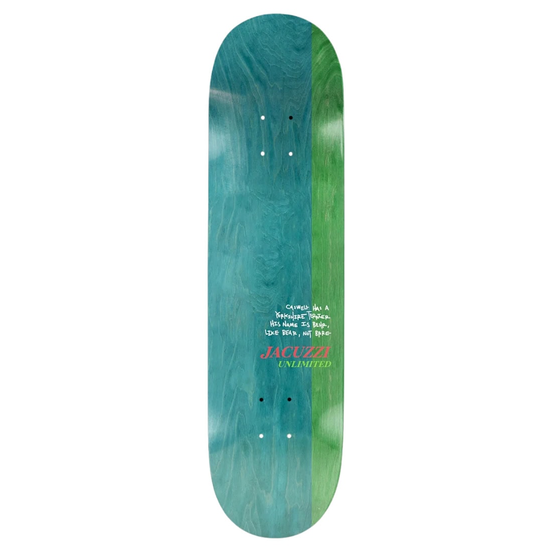 Jacuzzi Unlimited 8.25 Caswell Berry Bear Deck - Yellow - Skateboard Deck by Jacuzzi Unlimited 8.25 inch