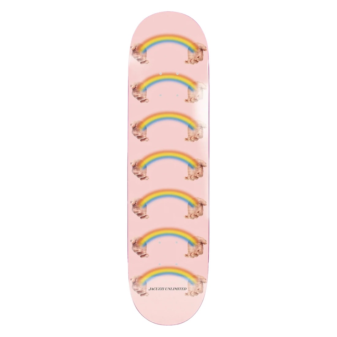 Jacuzzi Unlimited 8.25" Rainbow Hands Jet Ski EX7 Deck - Pink - Skateboard Deck by Jacuzzi Unlimited 8.25 inch