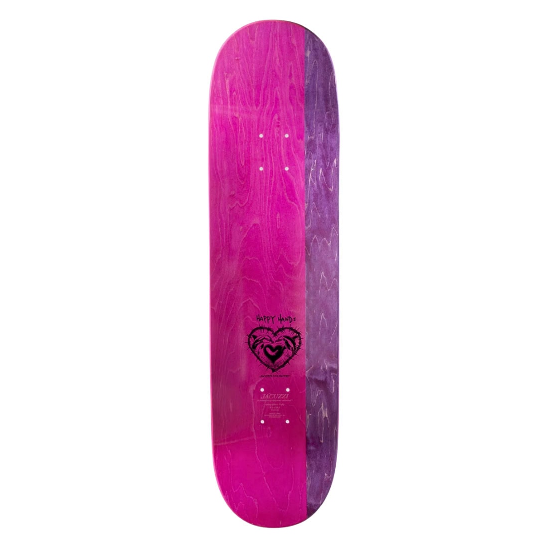 Jacuzzi Unlimited 8.5&quot; Rainbow Hands Jet Ski EX7 Deck - Black - Skateboard Deck by Jacuzzi Unlimited 8.5 inch