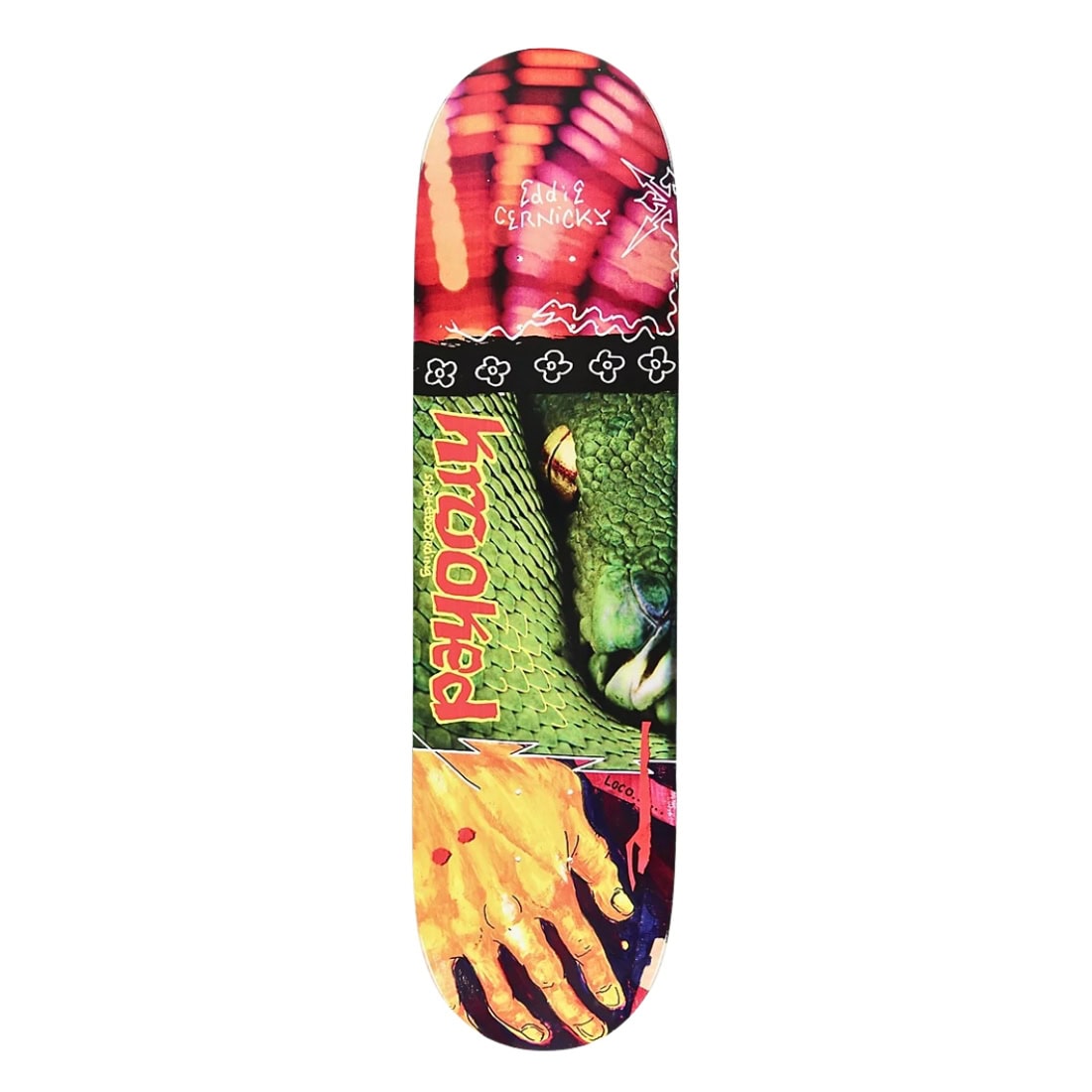 Krooked 8.38" Cernicky Snake Bite Deck - Multi - Skateboard Deck by Krooked 8.38 inch