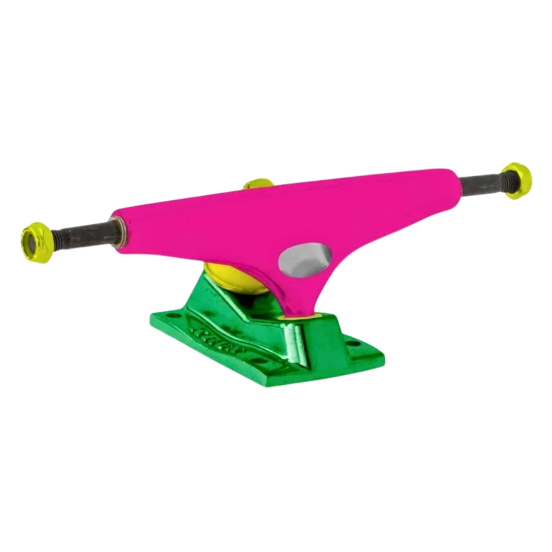 Krux K5 8.0 The Raver Trucks (Pair) - Pink/Green/Yellow - Skateboard Trucks by Krux 8.0 inch
