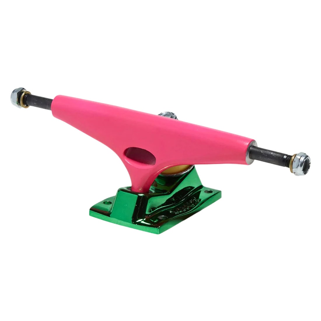 Krux K5 8.0 The Raver Trucks (Pair) - Pink/Green/Yellow - Skateboard Trucks by Krux 8.0 inch