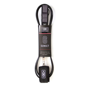 Ocean And Earth 6ft Sunset Leash - Black - 6ft Surfboard Leash by Ocean and Earth 6ft