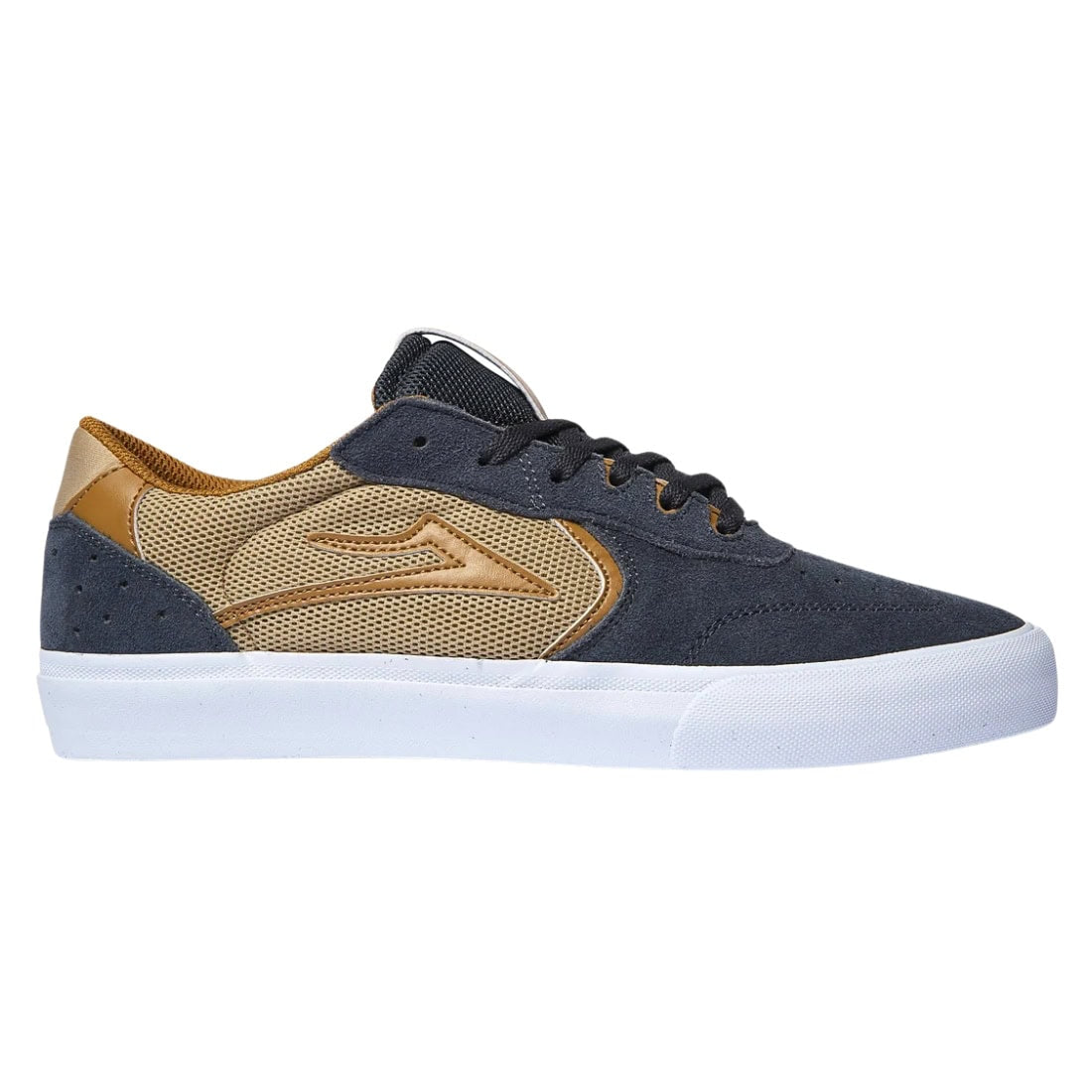 Lakai Atlantic Vulc Skate Shoes - Charcoal/Tan Suede - Mens Skate Shoes by Lakai