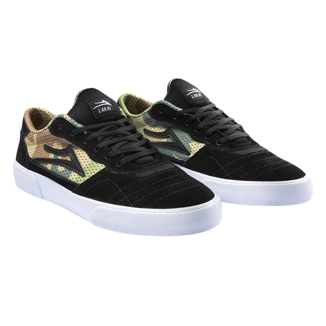 Lakai Cambridge Skate Shoes - Black/Camo Suede - Mens Skate Shoes by Lakai