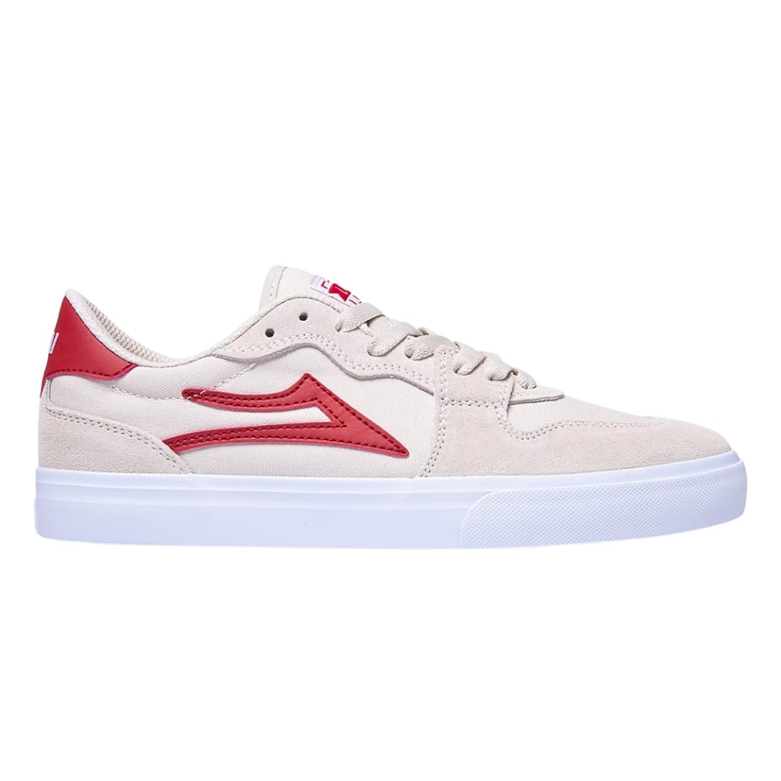 Lakai York Skate Shoes - White/Red Suede - Mens Skate Shoes by Lakai