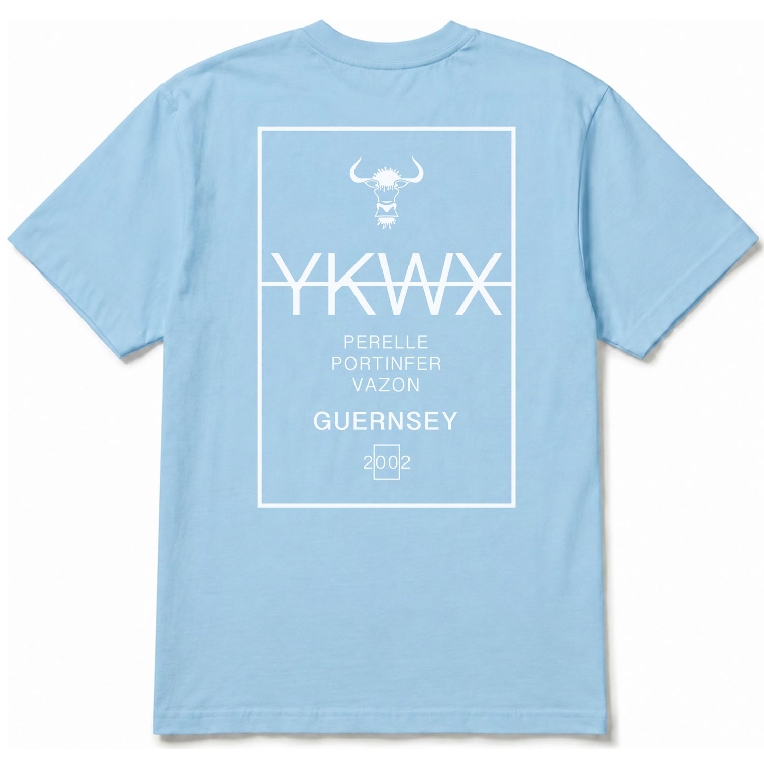 Yakwax Line Up T-Shirt - Sky Blue/White - Mens Graphic T-Shirt by Yakwax
