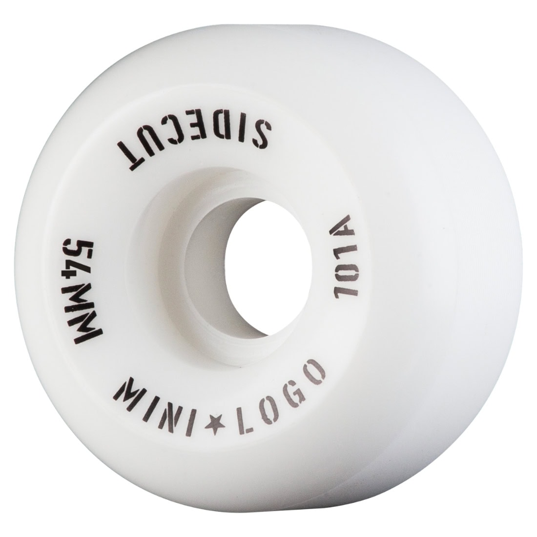 Mini Logo 54mm 101A Sidecut Wheels - White - Skateboard Wheels by Mini Logo 54mm
