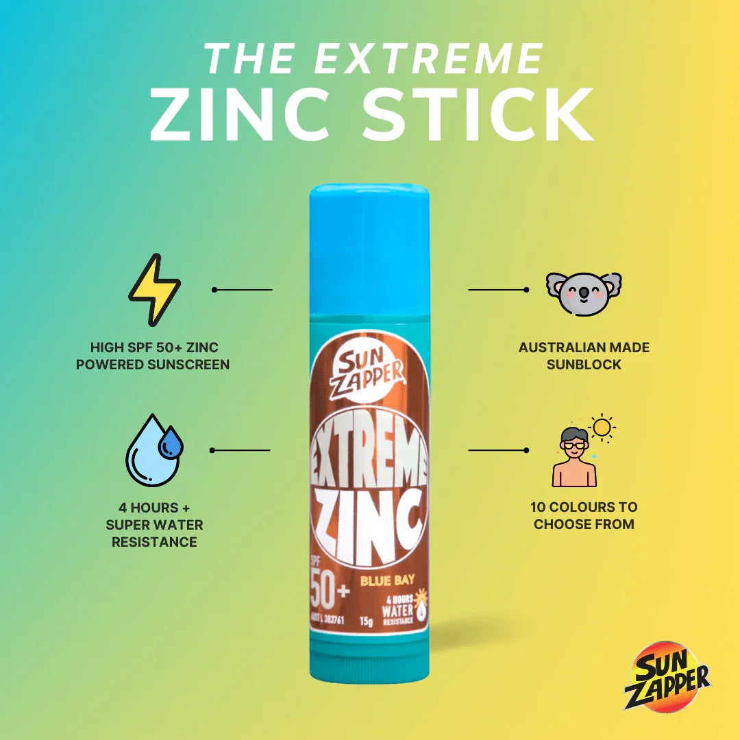 Sun Zapper Extreme Zinc SPF50+ Face Stick - Green Sea