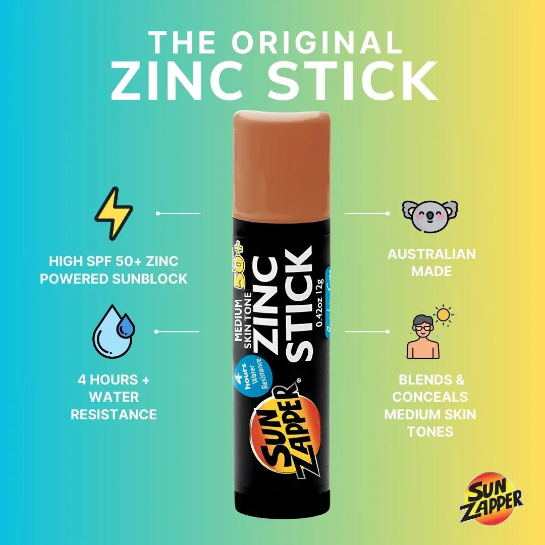 Sun Zapper Coloured SPF 50+ Zinc Stick - Medium Skin Tone - 12g