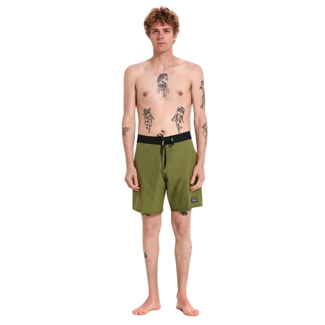 Misfit Dope Machine 18&quot; 50-30 Boardshorts - Army Green - Mens Boardshorts by Misfit