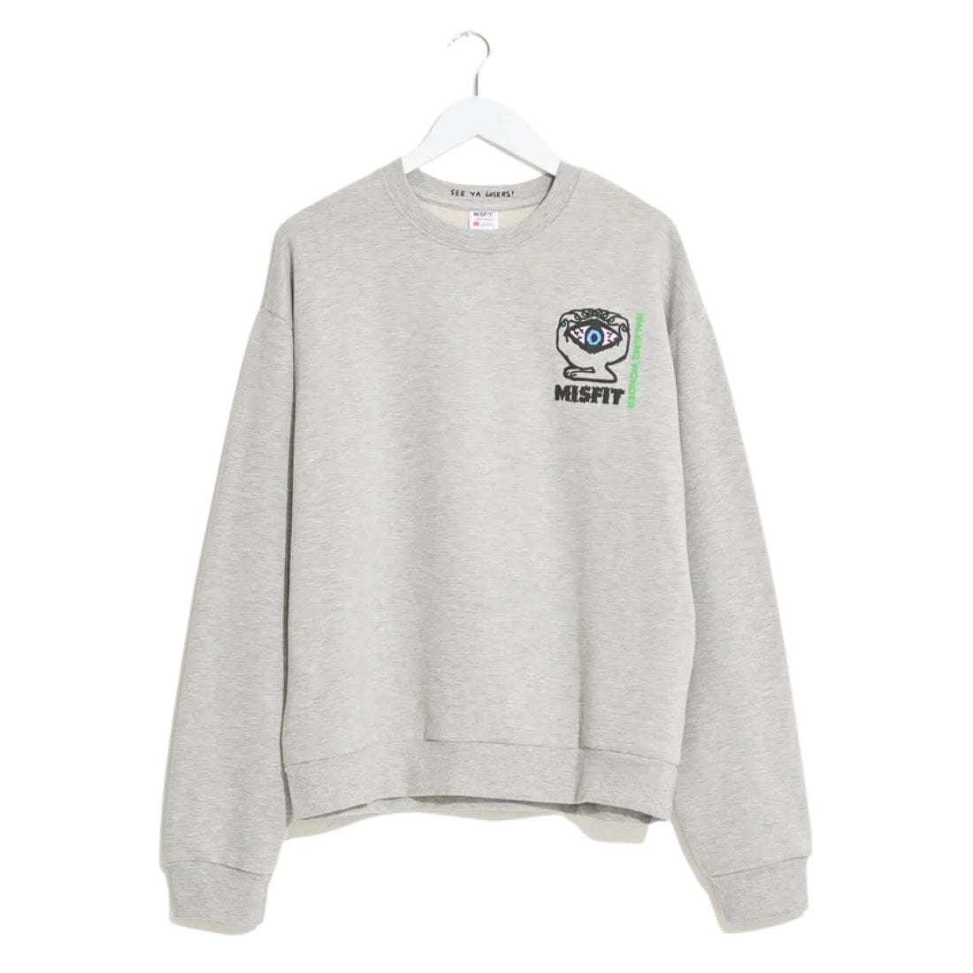 Misfit Walking Wonders Crew Sweater - Ash Heather - Mens Crew Neck Sweatshirt by Misfit