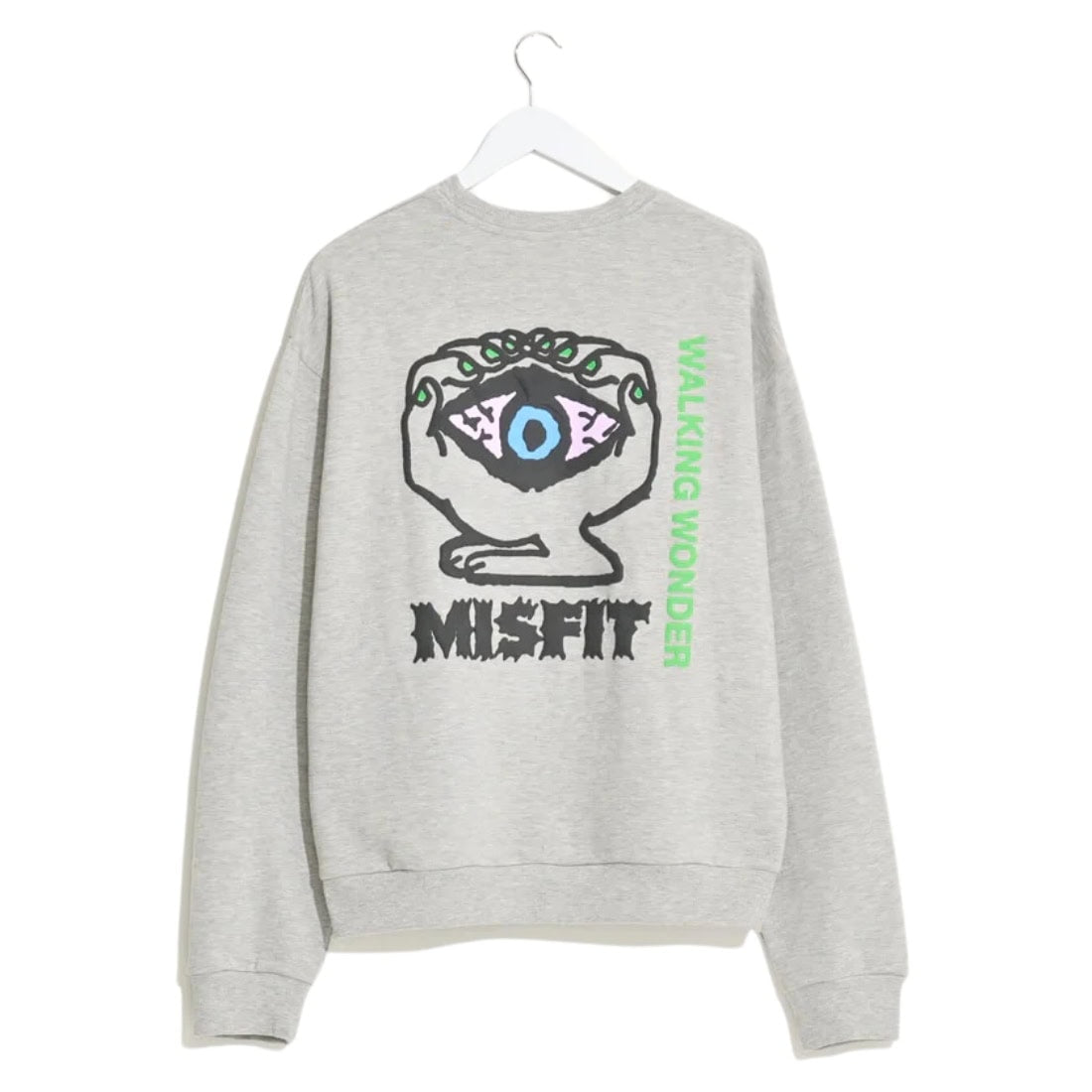 Misfit Walking Wonders Crew Sweater - Ash Heather - Mens Crew Neck Sweatshirt by Misfit