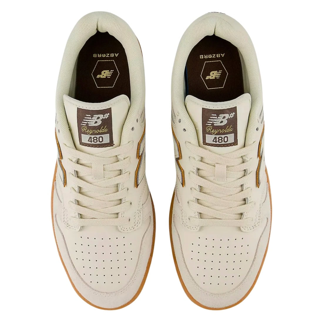 New Balance Numeric NM480 Andrew Reynolds Skate Shoes - Sea Salt/Brown Gum - Mens Skate Shoes by New Balance Numeric