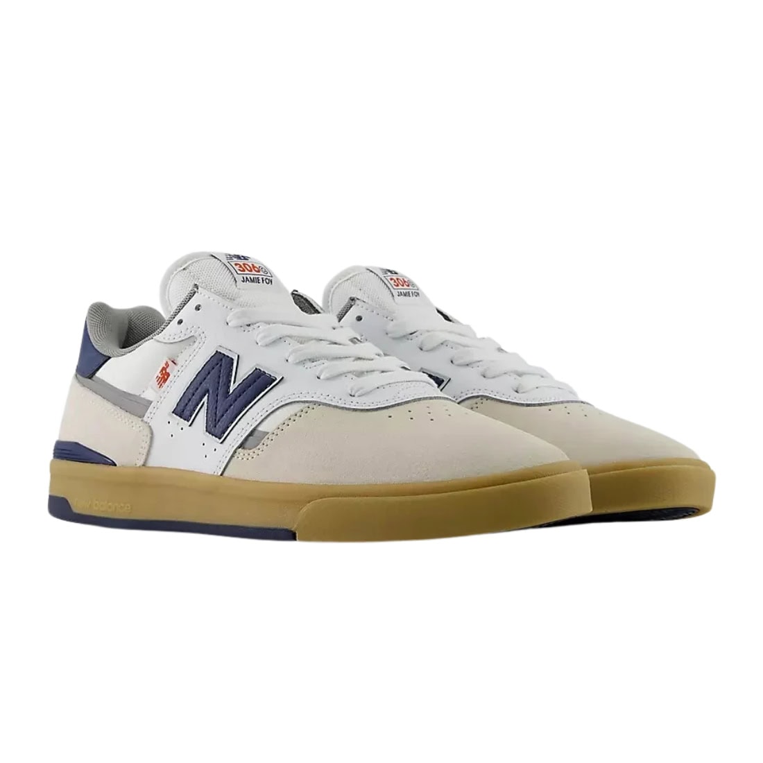 New Balance Numeric Foy 306 Cupsole Skate Shoes - White/NB Navy - Mens Skate Shoes by New Balance Numeric