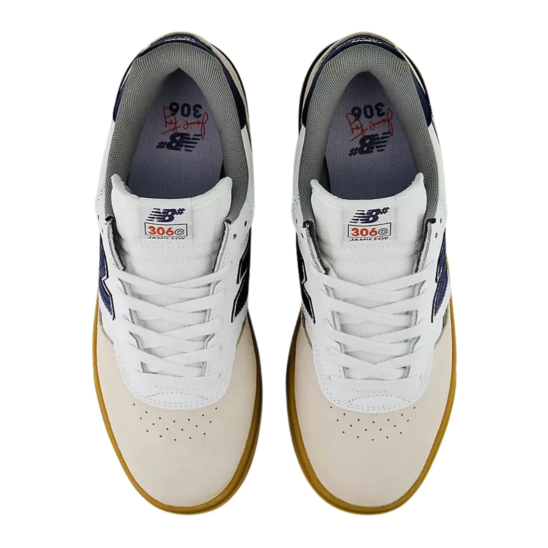 New Balance Numeric Foy 306 Cupsole Skate Shoes - White/NB Navy - Mens Skate Shoes by New Balance Numeric