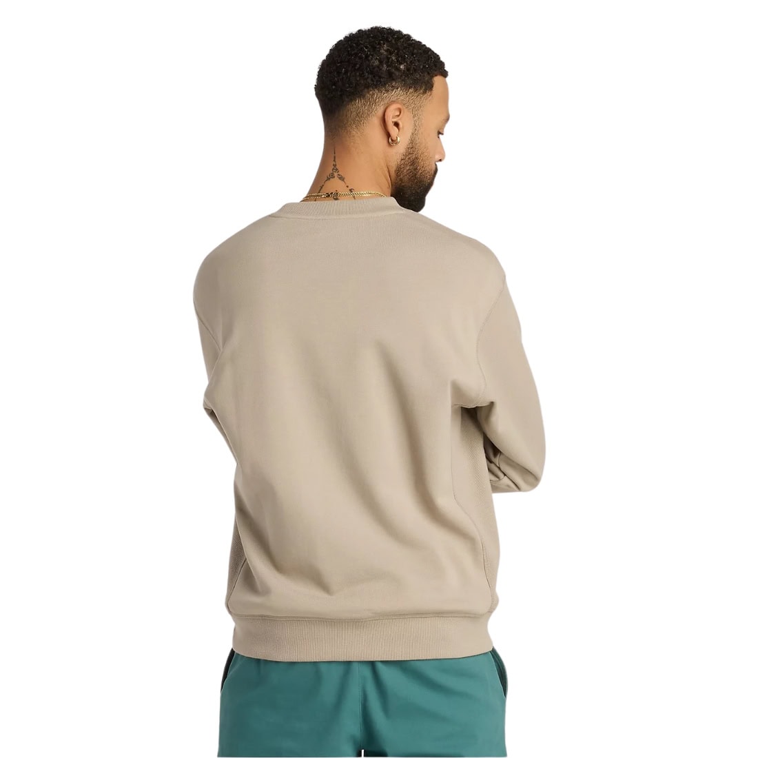New Balance Numeric French Terry Crew - Arid Stone - Mens Crew Neck Sweatshirt by New Balance Numeric