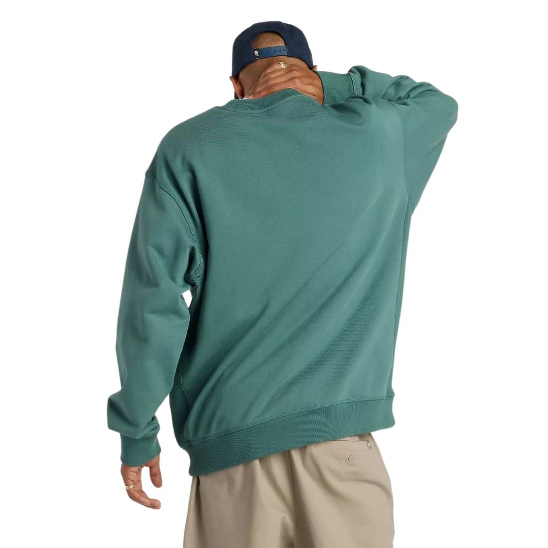 New Balance Numeric French Terry Crew - New Spruce - Mens Crew Neck Sweatshirt by New Balance Numeric