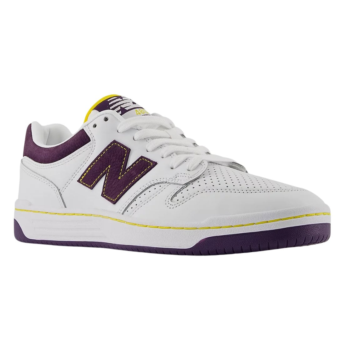 New Balance Numeric NM480 Lakers Skate Shoes - White/Purple - Mens Skate Shoes by New Balance Numeric