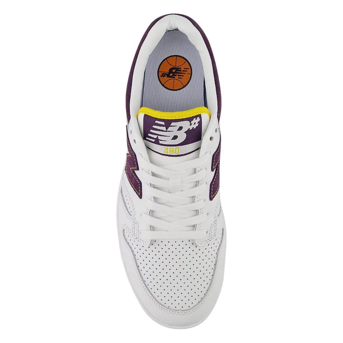 New Balance Numeric NM480 Lakers Skate Shoes - White/Purple - Mens Skate Shoes by New Balance Numeric