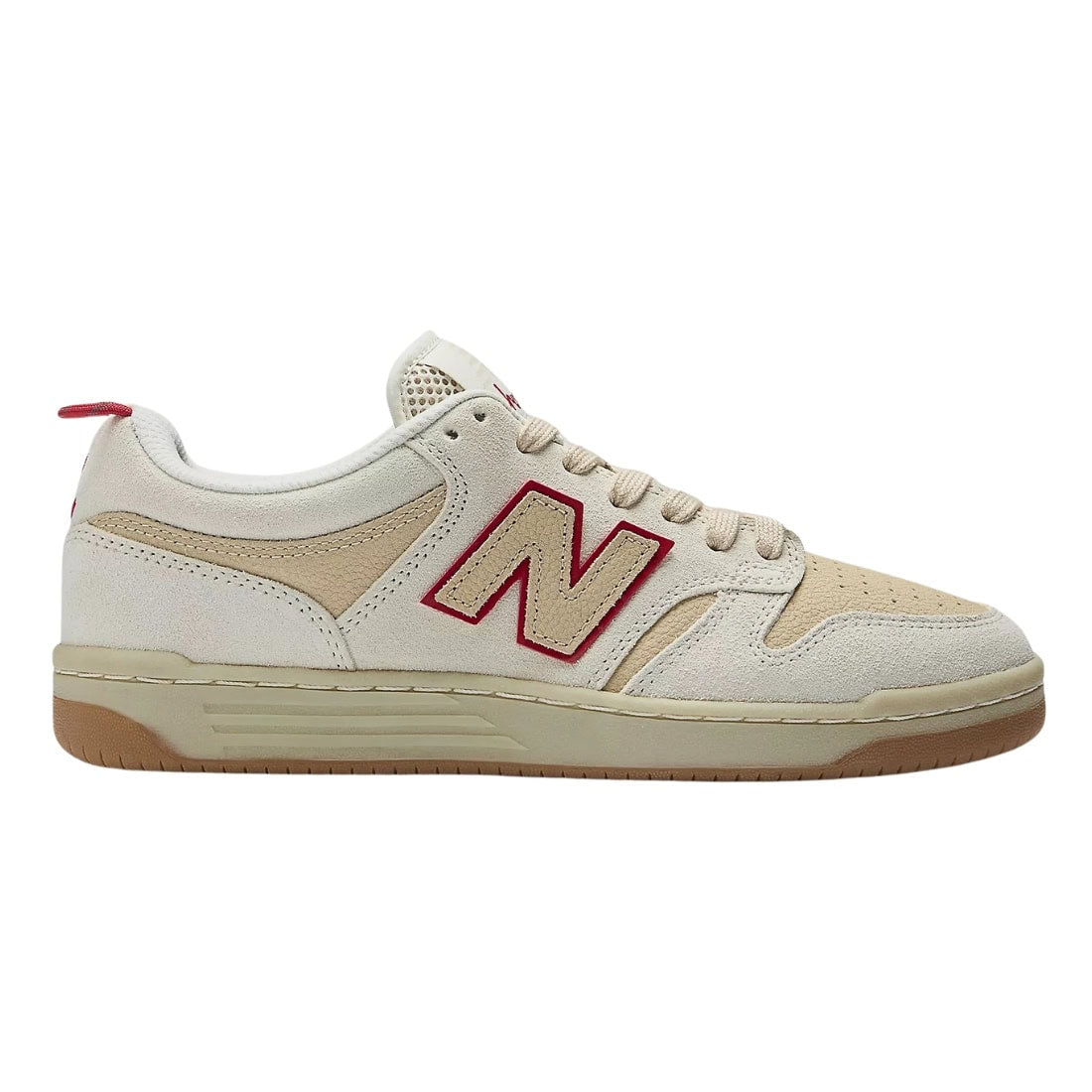 New Balance Numeric NM480 x Chocolate Skate Shoes - Sea Salt/Red - Mens Skate Shoes by New Balance Numeric