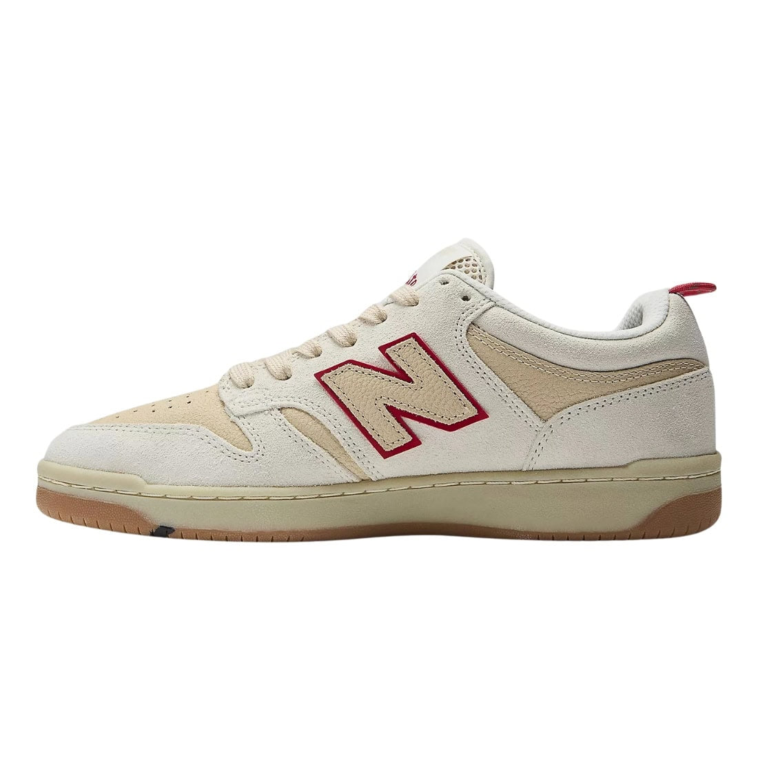 New Balance Numeric NM480 x Chocolate Skate Shoes - Sea Salt/Red - Mens Skate Shoes by New Balance Numeric