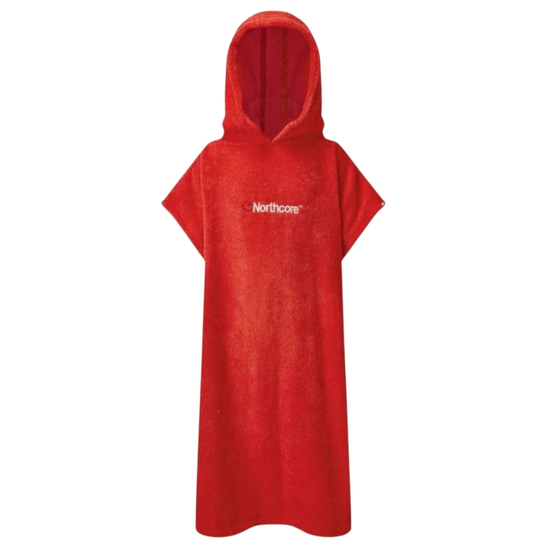 Northcore Kids Beach Basha Hooded Towel Changing Robe / Poncho - Red - Changing Robe Poncho Towel by Northcore One Size