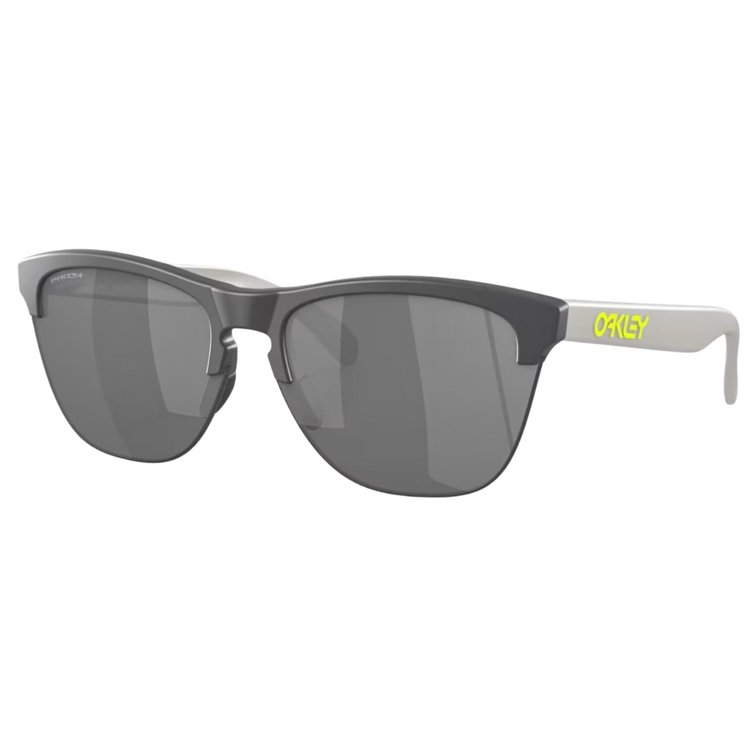 Oakley Frogskins Lite Sunglasses - Matte Dark Grey/Prizm Black - Round Sunglasses by Oakley
