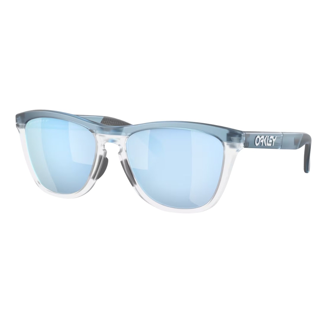 Oakley Frogskins Range Polarized Sunglasses - Trans Stonewash/Clear/Prizm Deep Water Polarised - Square/Rectangular Sunglasses by Oakley
