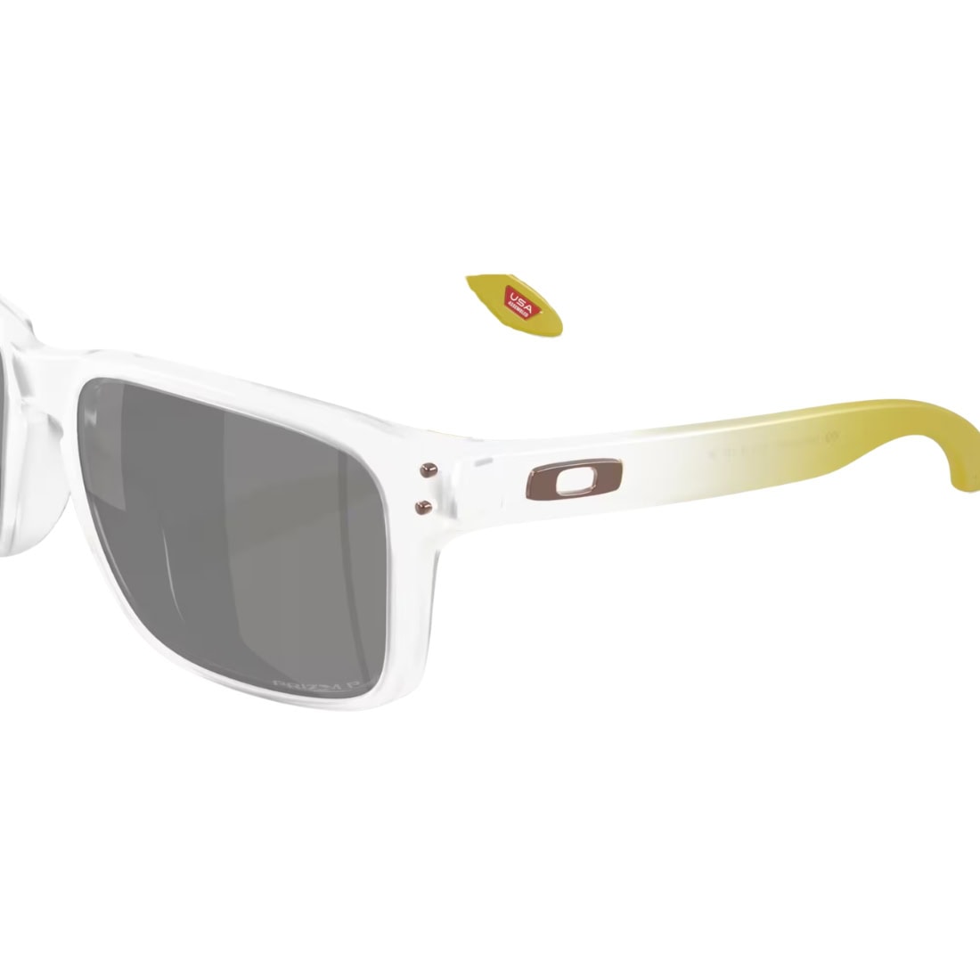 Oakley Holbrook Polarized Sunglasses - Matte Clear/Prizm Black Polarised - Square/Rectangular Sunglasses by Oakley
