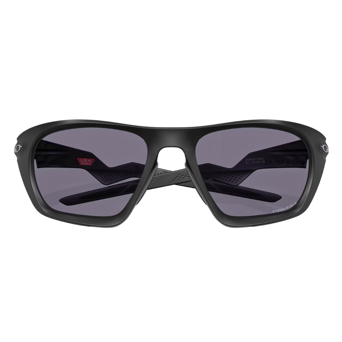 Oakley Lateralis Sunglasses - Matte Black Ink/Prizm Grey - Wrap Around Sunglasses by Oakley