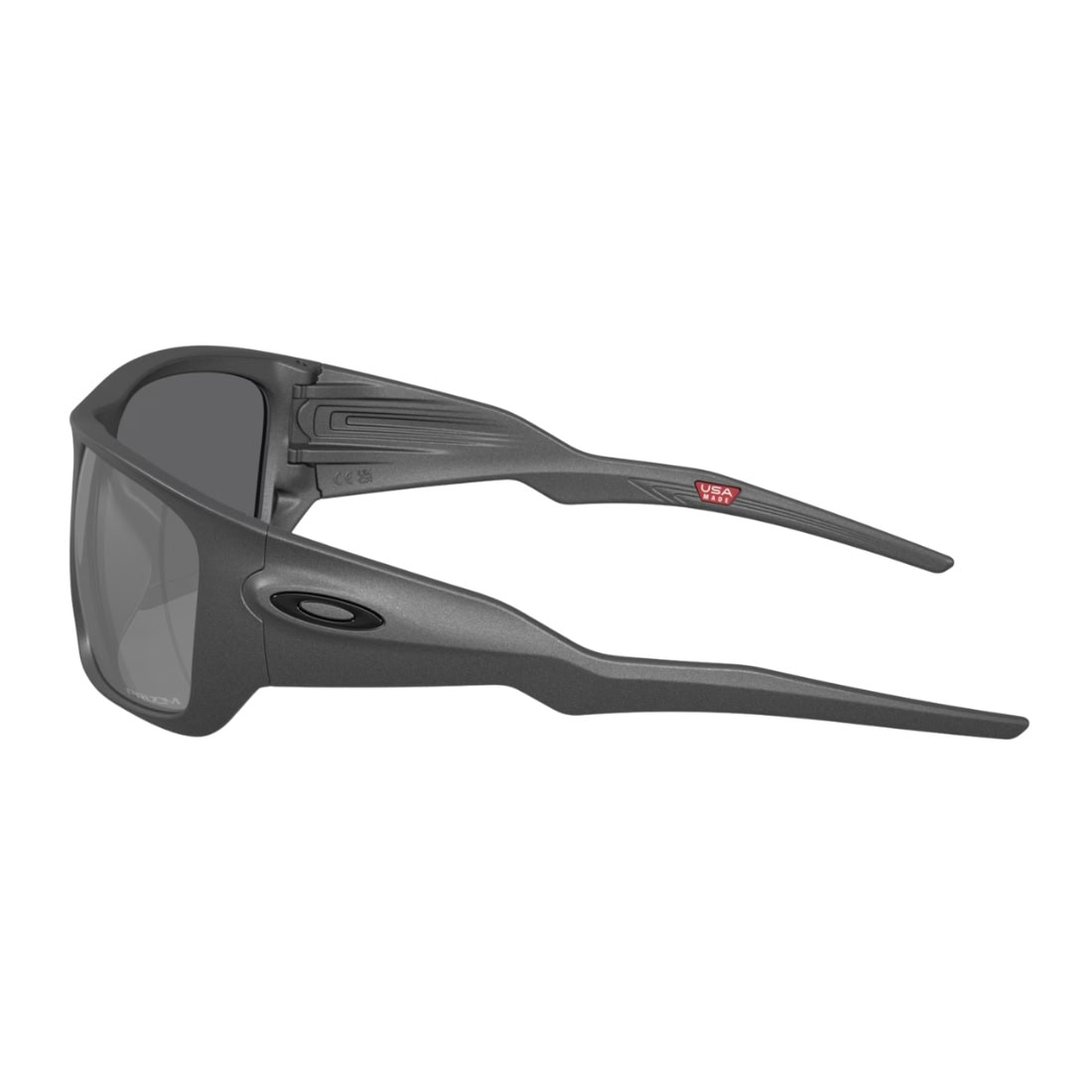 Oakley Masseter Sunglasses - Steel/Prizm Black - Wrap Around Sunglasses by Oakley