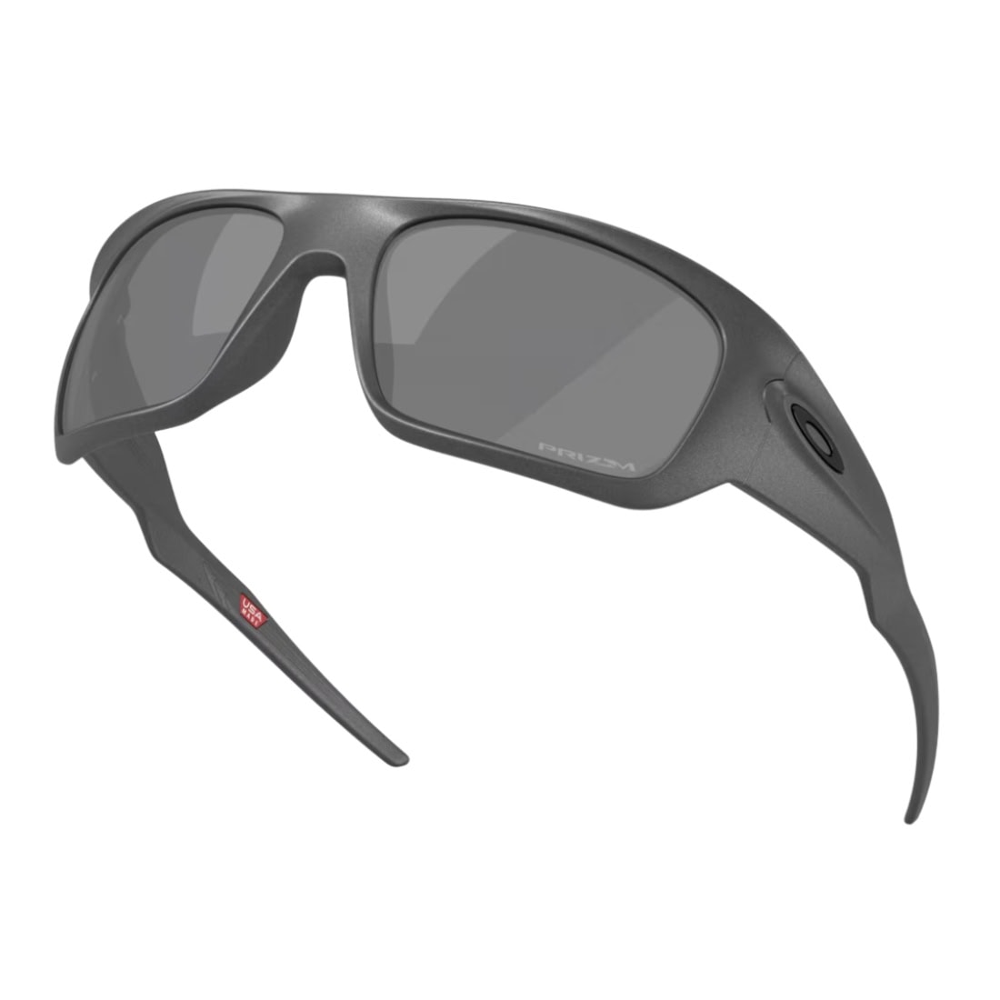 Oakley Masseter Sunglasses - Steel/Prizm Black - Wrap Around Sunglasses by Oakley