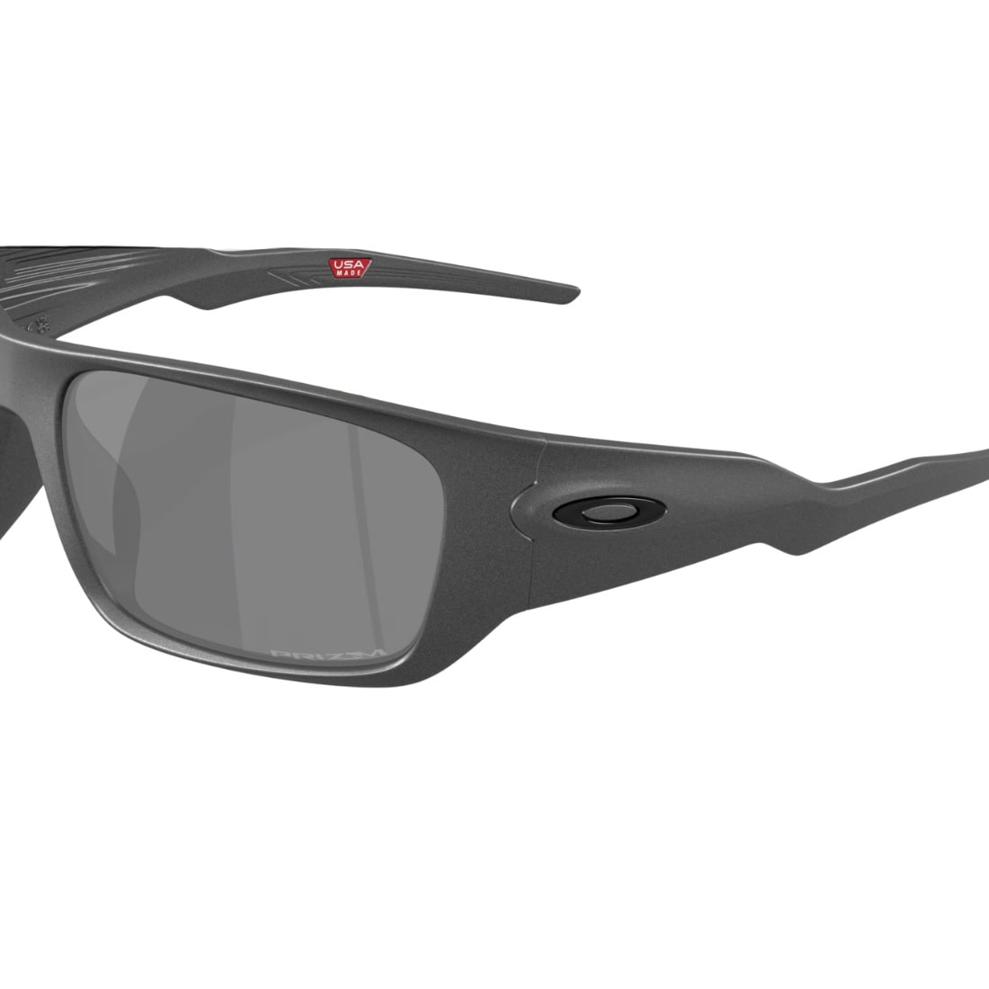 Oakley Masseter Sunglasses - Steel/Prizm Black - Wrap Around Sunglasses by Oakley