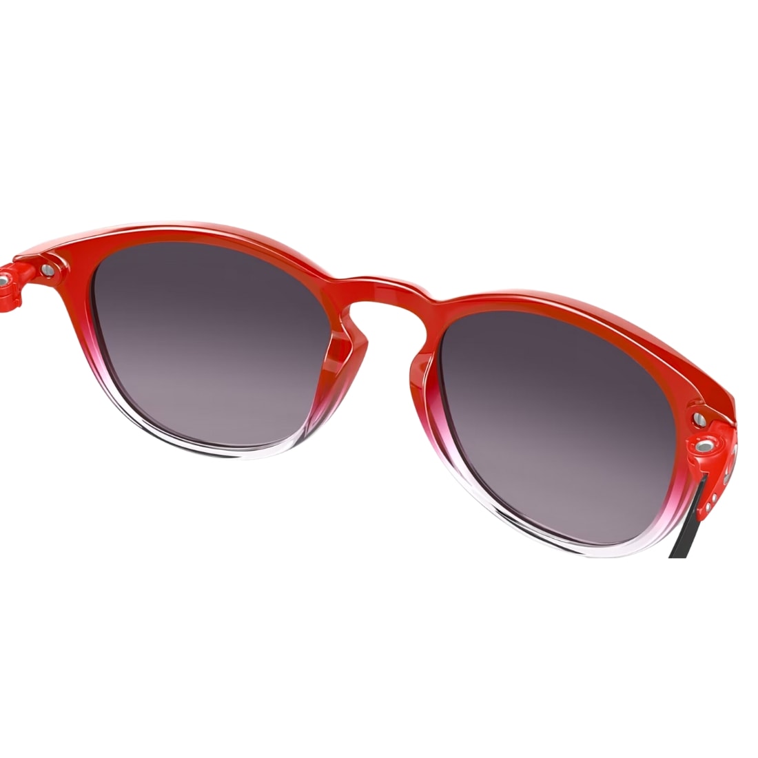 Oakley Pitchman R Fabio Quartararo Collection Sunglasses - Red Fade/Prizm Grey Gradient - Round Sunglasses by Oakley