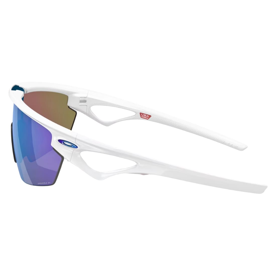 Oakley Sphaera Sunglasses - Matte White/Prizm Sapphire Polarised - Wrap Around Sunglasses by Oakley