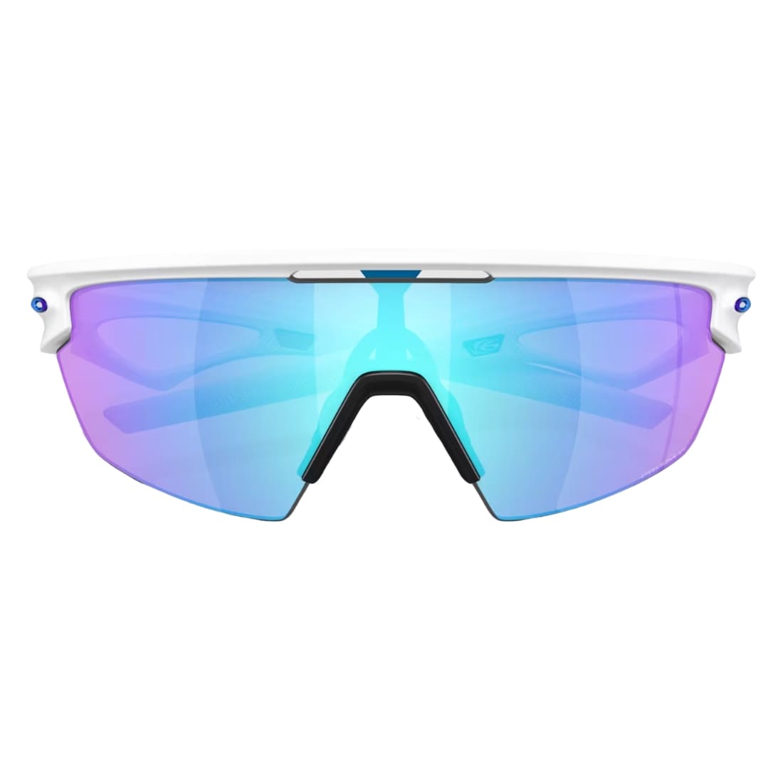 Oakley Sphaera Sunglasses - Matte White/Prizm Sapphire Polarised - Wrap Around Sunglasses by Oakley