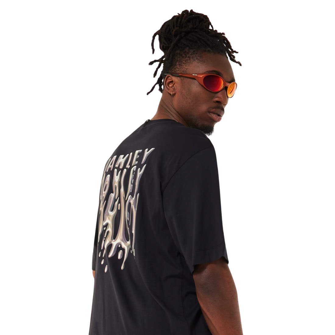 Oakley Stacked Metal T-Shirt - Blackout - Mens Graphic T-Shirt by Oakley