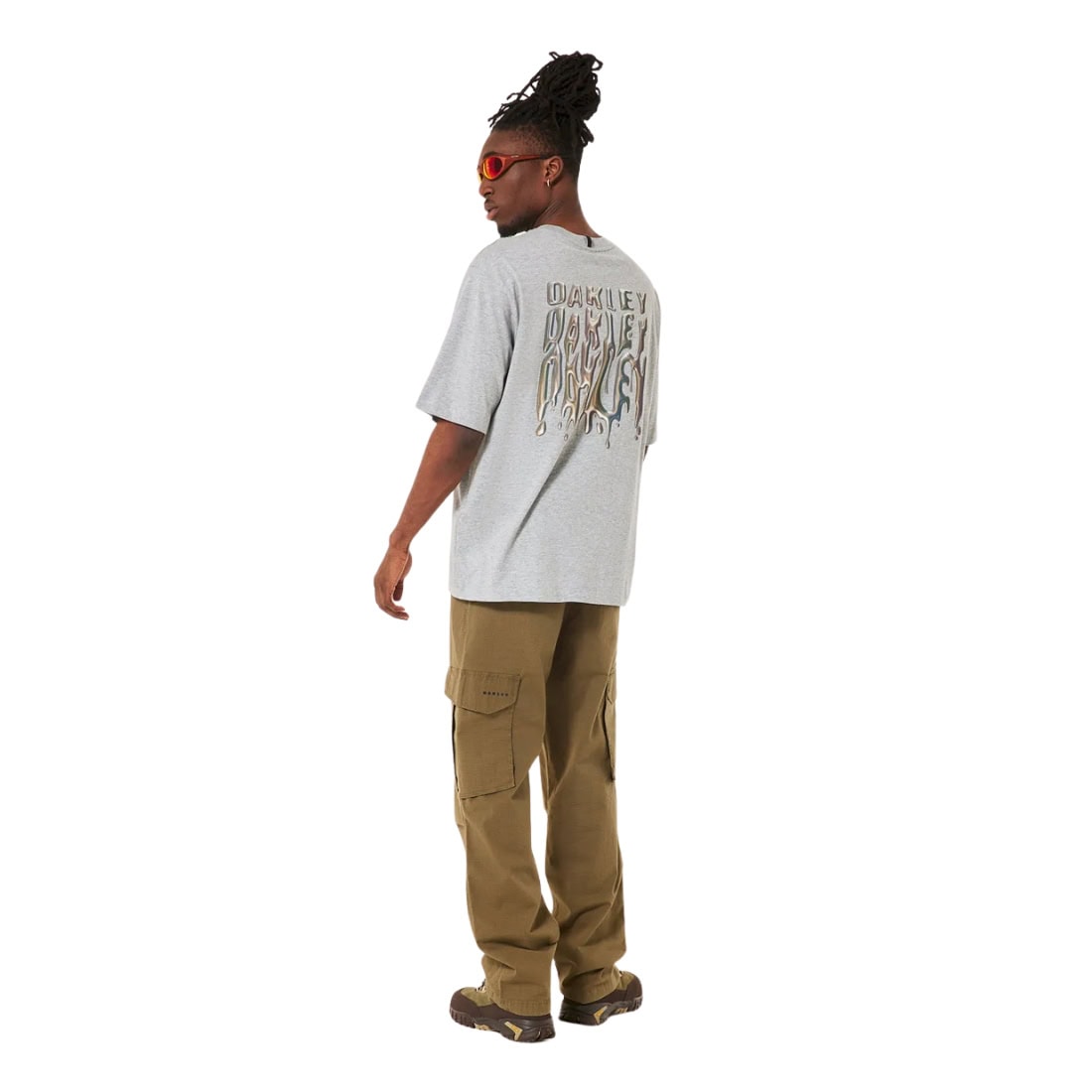 Oakley Stacked Metal T-Shirt - New Granite Heather - Mens Graphic T-Shirt by Oakley