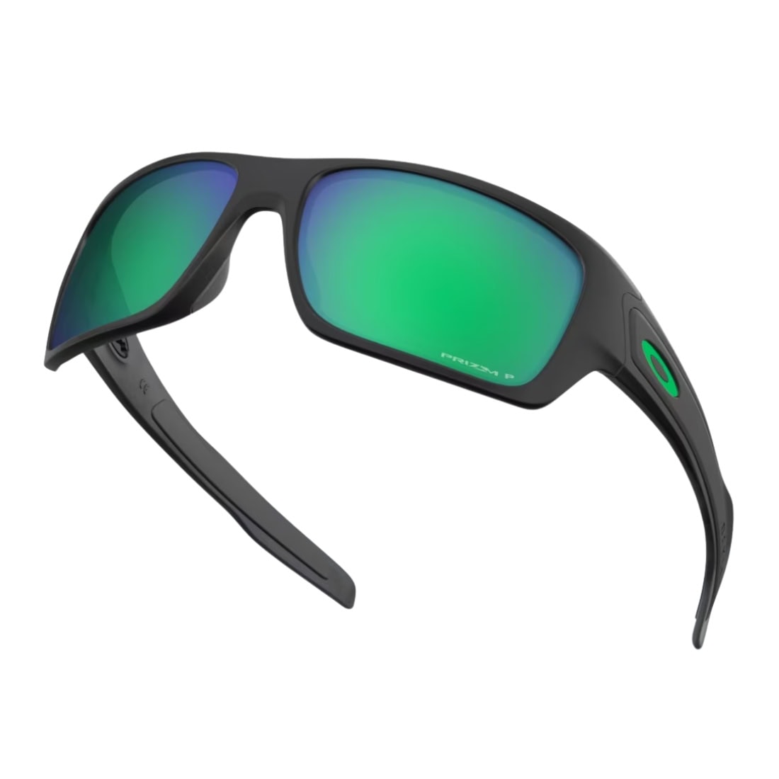 Oakley Turbine Polarized Sunglasses - Matte Black/Prizm Jade Polarised - Wrap Around Sunglasses by Oakley
