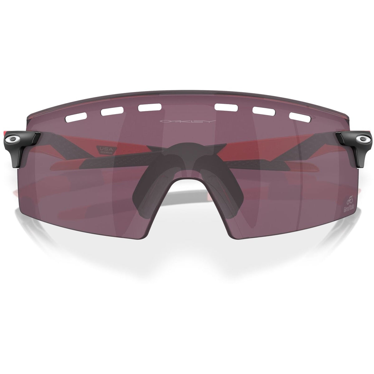 Oakley Encoder Strike Vented Giro D'Italia Sunglasses - Pink Stripes/Prizm Road Black - Wrap Around Sunglasses by Oakley