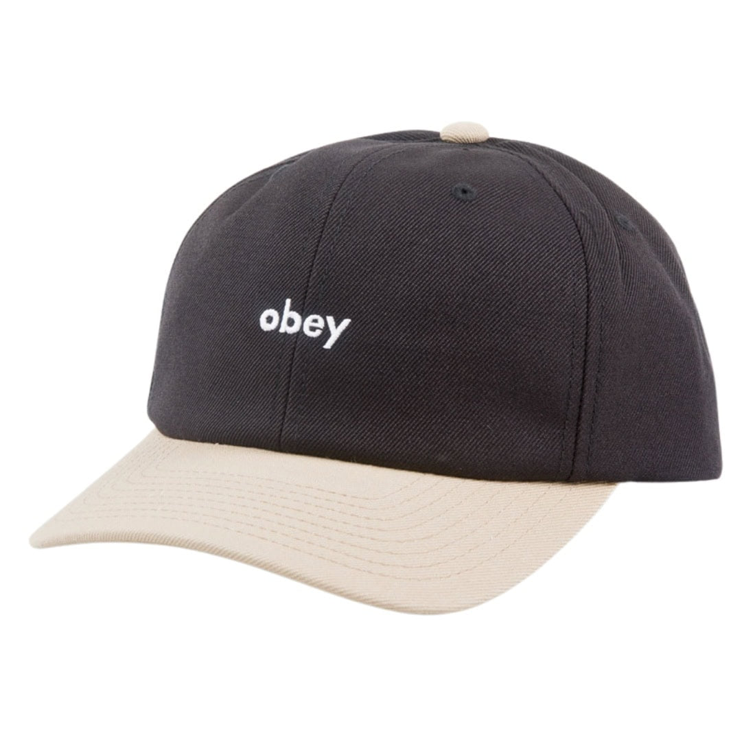 Obey 2 Tone 6 Panel Snapback - Black Multi - Snapback Cap by Obey One Size