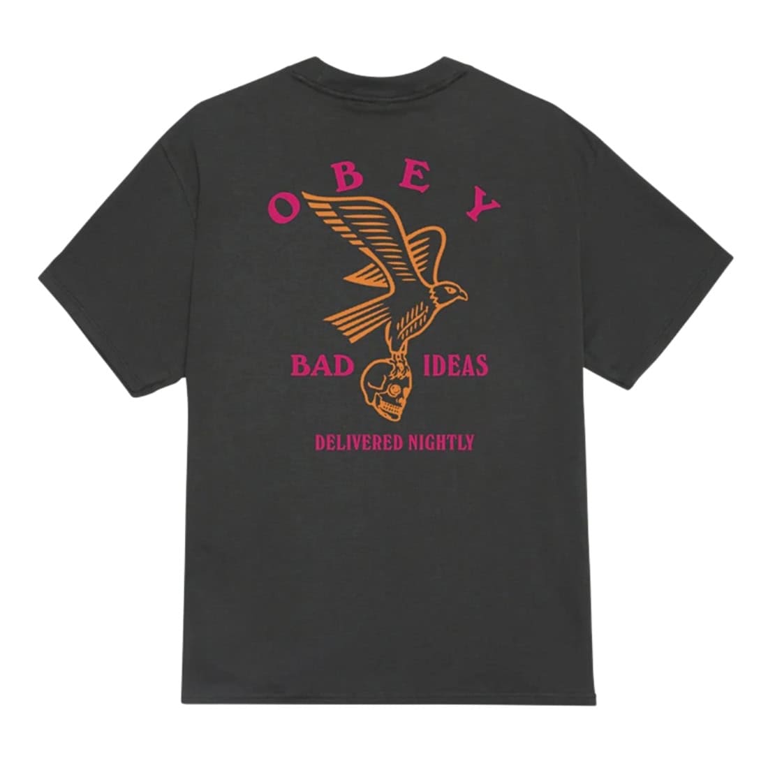 Obey Bad Ideas Eagle T-Shirt - Vintage Black - Mens Graphic T-Shirt by Obey