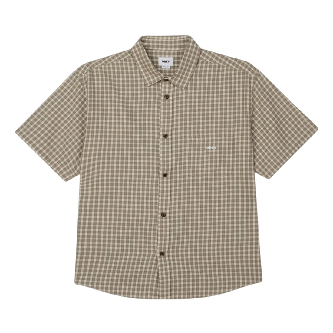 Obey Bigwig Otis Woven Shortsleeve Shirt - Birch Multi - Mens Casual Shirt by Obey